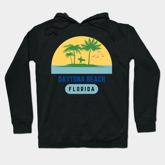 Daytona Beach Florida Sunset Vintage Hoodie by bougieFire